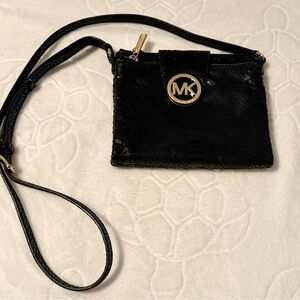 Michael Kors Black Snakeskin Crossbody Bag